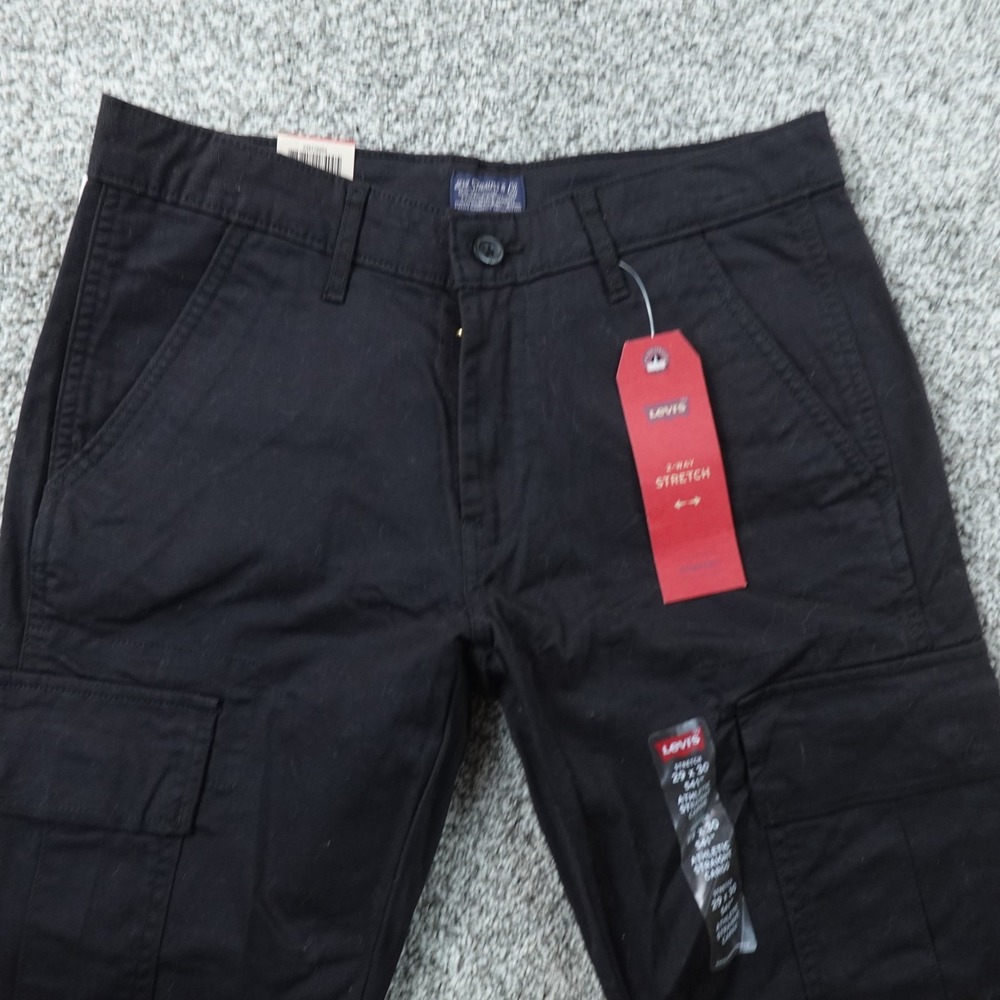 NEW Levis Pants Mens 29X30 Black Cargo Utility Work 541 Athletic Stretch Skate